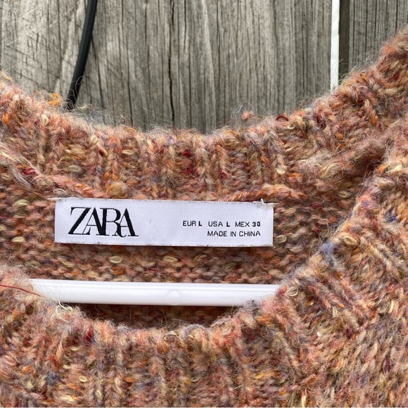 Zara Women’s L Charcoal Soft Knit Short Sweater Dress - Picture 6 of 8